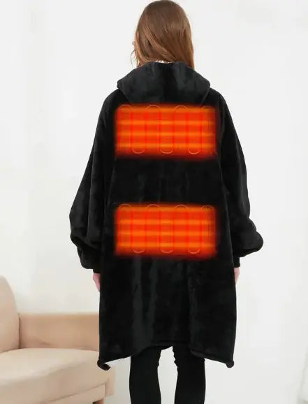 VELVRA™ LuxeTherm Cloak  Heated Wearable Blanket Robe